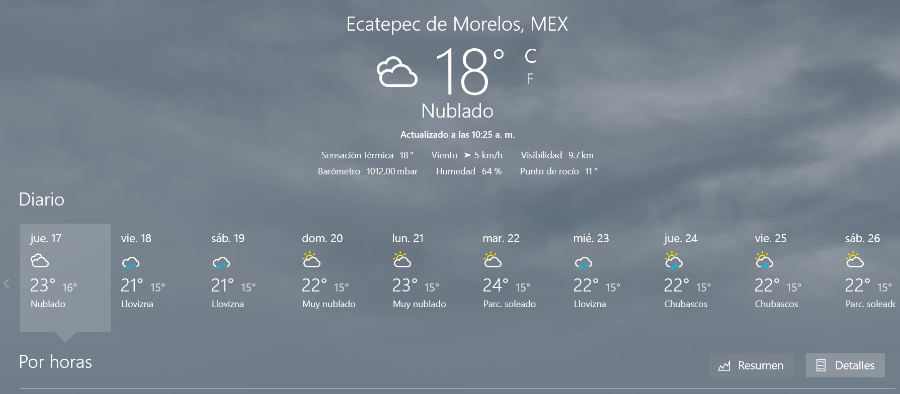 Clima Ecatepec 17 de septiembre del 2020