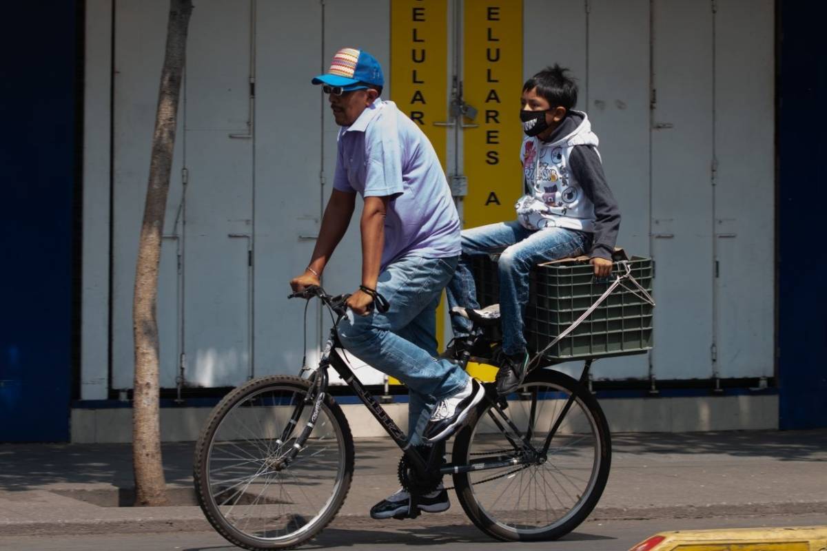 Papá en bici