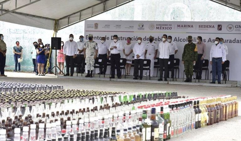 Campeche destruye mas de 12,000 cervezas por esta razón