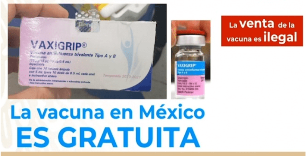 Ilegal, venta en Internet de Vacuna Vaxigrip® robada a la 4T