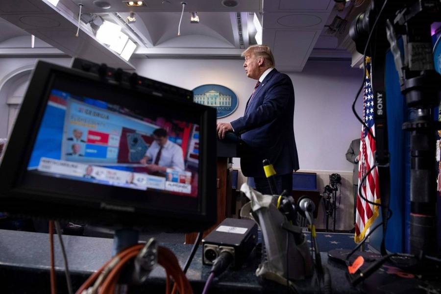 televisoras interrumpen mensaje de Trump