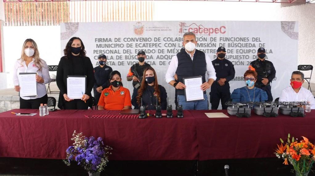 Entrega Edomex equipamiento a Ecatepec para búsqueda de personas