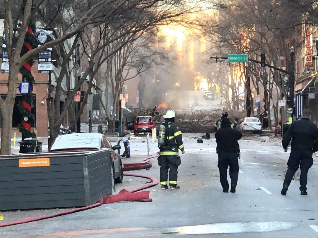 Cámara de policía captó momentos previos a la explosion de Nashville