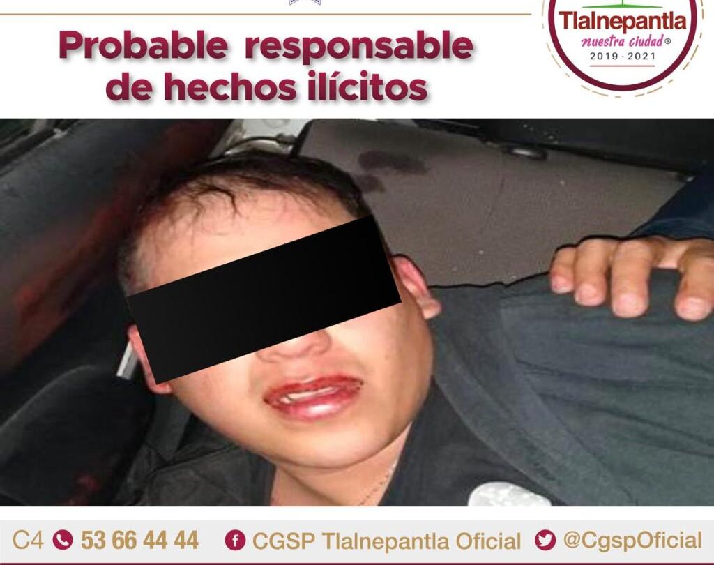AL BOTE Con pistola en mano atracó a una mujer en calles del Edomex lo atraparon calles adelante |