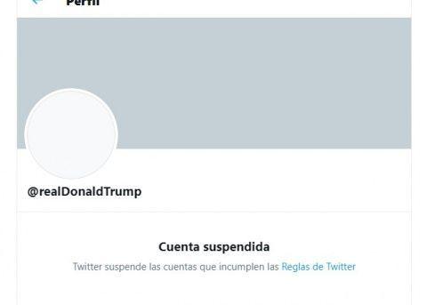 Twitter suspende definitivamente la cuenta de Trump