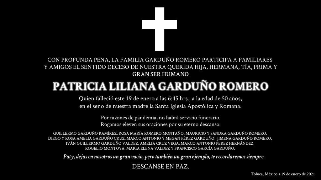 † PATRICIA LILIANA GARDUÑO ROMERO