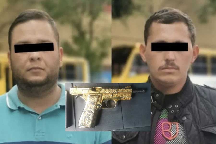 Caen dos capos del “Mayo” con pistola bañada en oro en Polanco