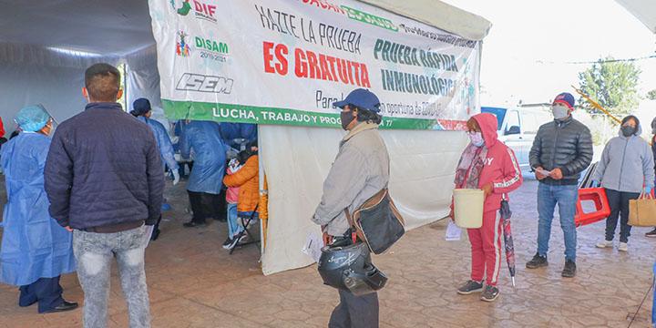 ¡OJO!: Aplica municipio mexiquense pruebas rápidas de Covid para salvar vidas ante la pandemia