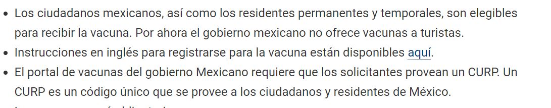 México no aplicará la vacuna contra la Covid-19 a extranjeros sin CURP