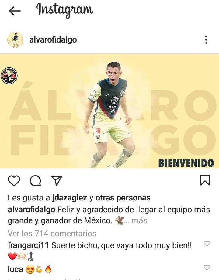 América anunció a Álvaro Fidalgo como último refuerzo del torneo