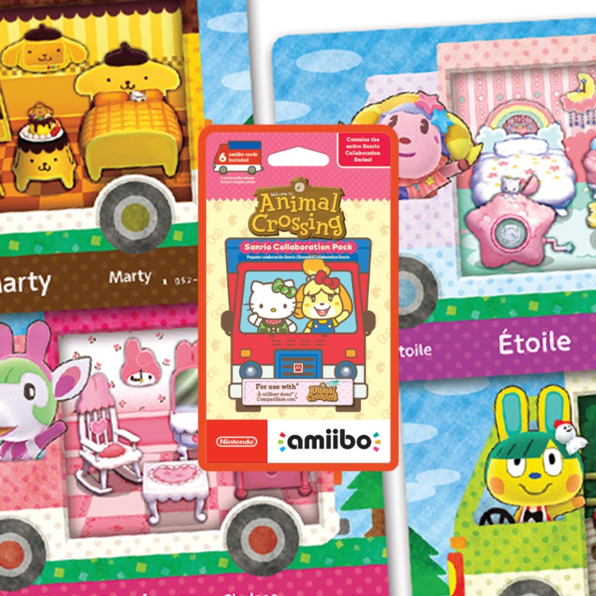 Tarjetas amiibo de Sanrio y Animal Crossing: New Horizons en marzo