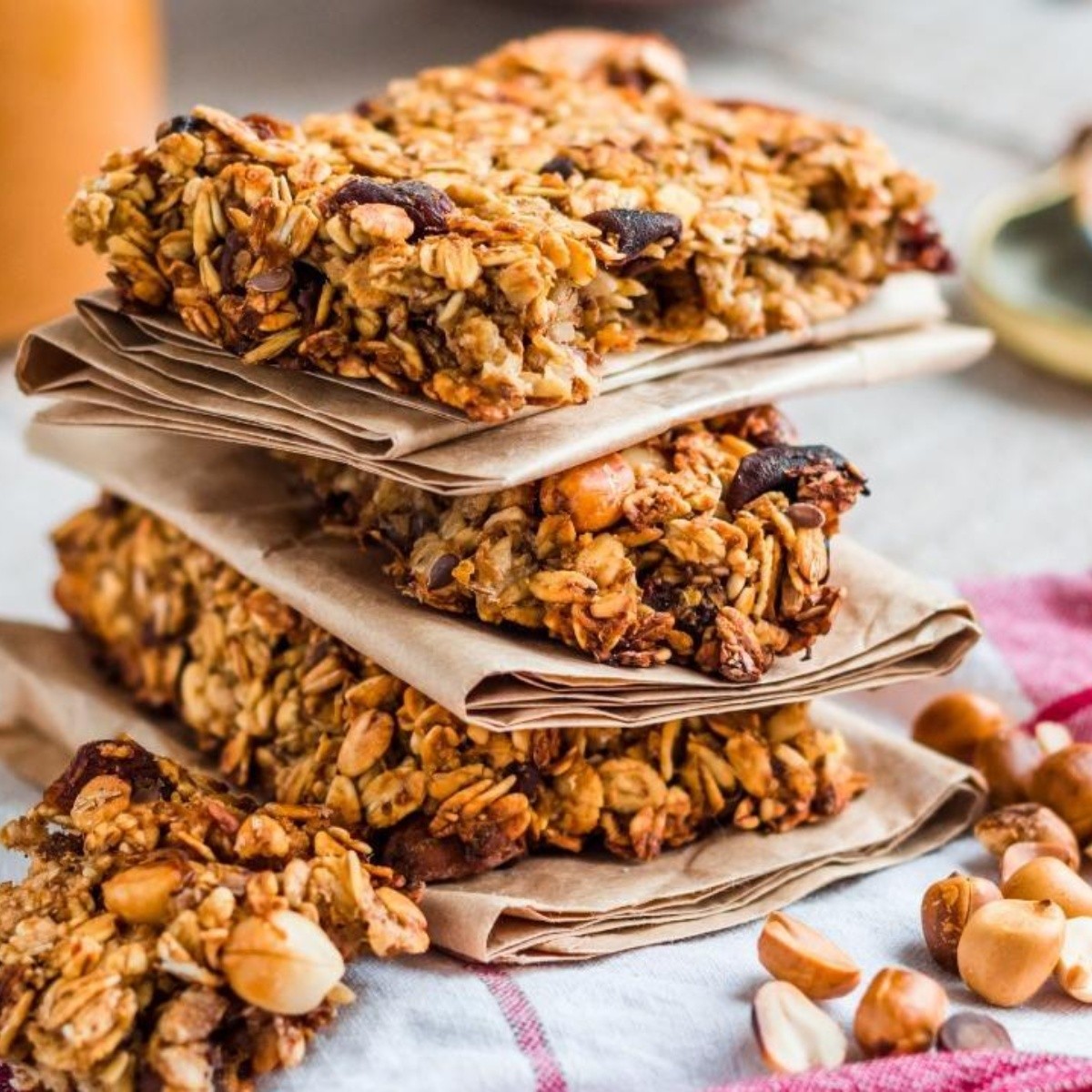 Receta de barras de granola con miel, rápidas y saludables