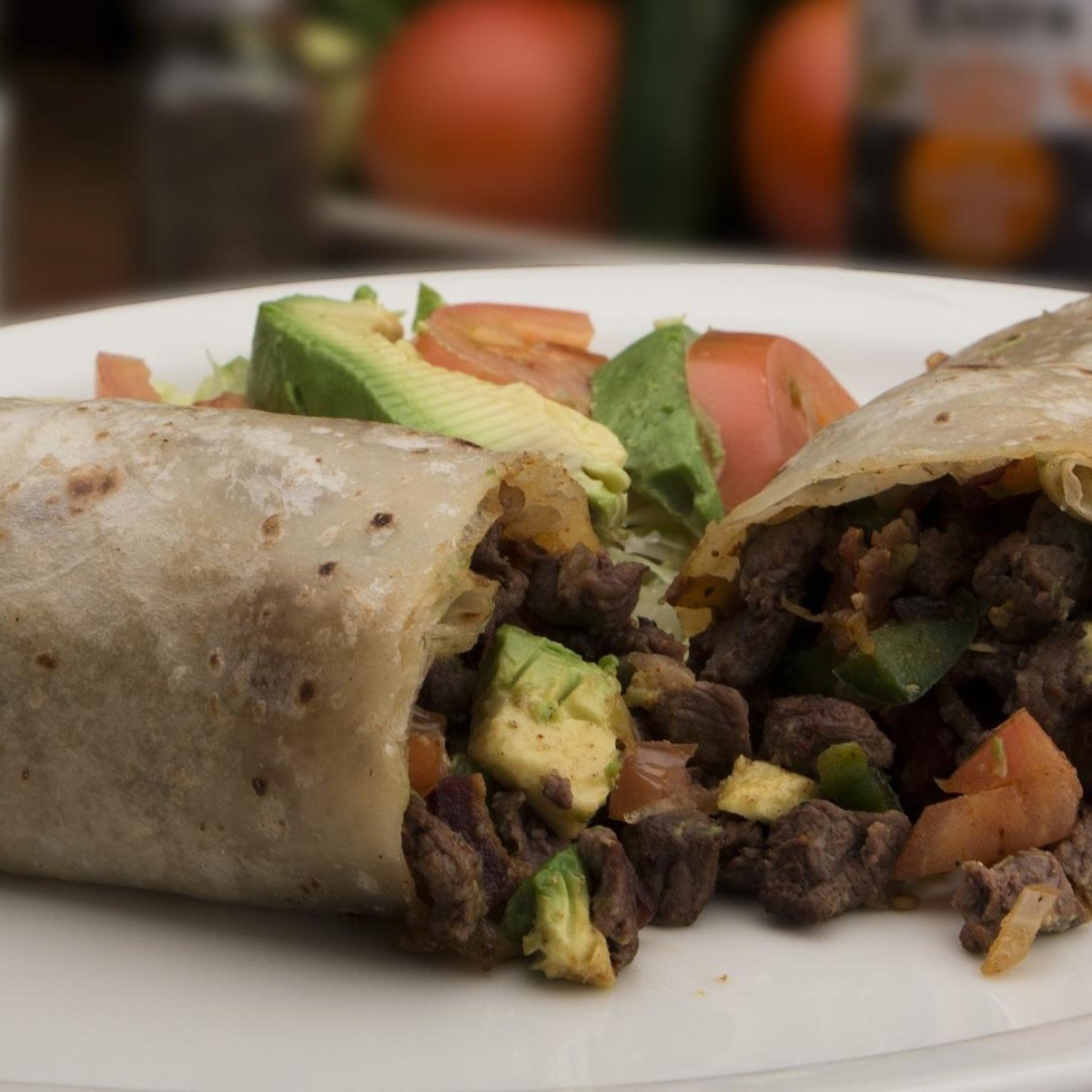 Burritos de carne asada estilo Sonora, receta para 2 porciones