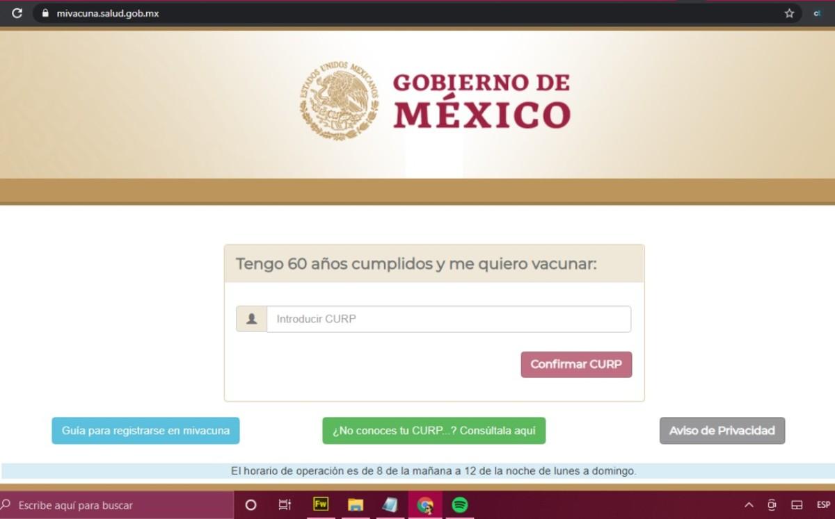 Gobierno habilita sitio web para que adultos mayores se registren para recibir vacuna contra COVID, pero esta caída