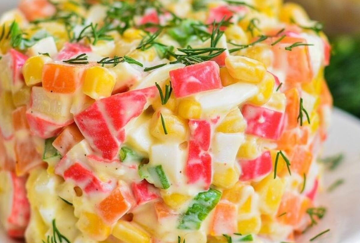 Ensalada de surimi con mayonesa zanahoria apio y elote receta |