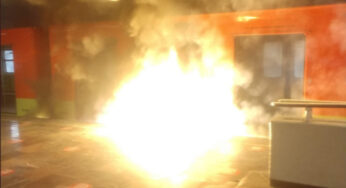 Un vagón del metro se prendió fuego en Indios Verdes esta tarde noche, otra vez…