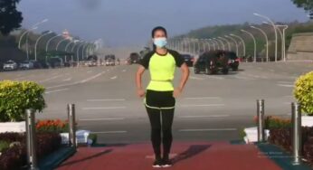 VIDEO | Golpe de Estado en Birmania es captado en un video de aeróbics en línea
