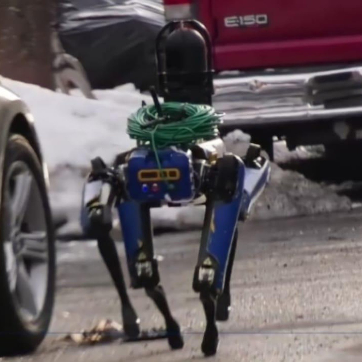 VIDEO: Perros policía robots patrullan las calles de Nueva York