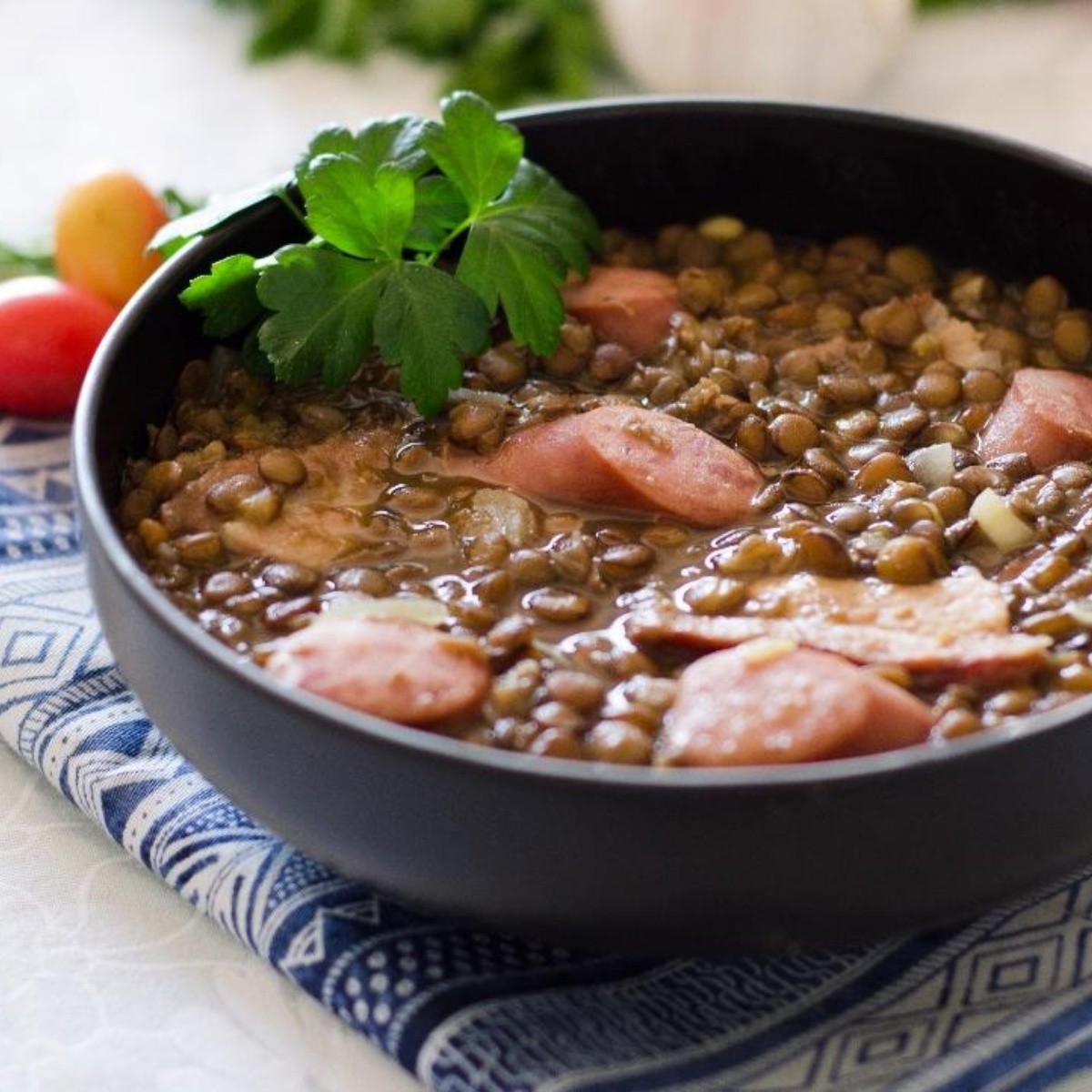 Receta de sopa de lentejas con salchicha, fácil en 15 minutos