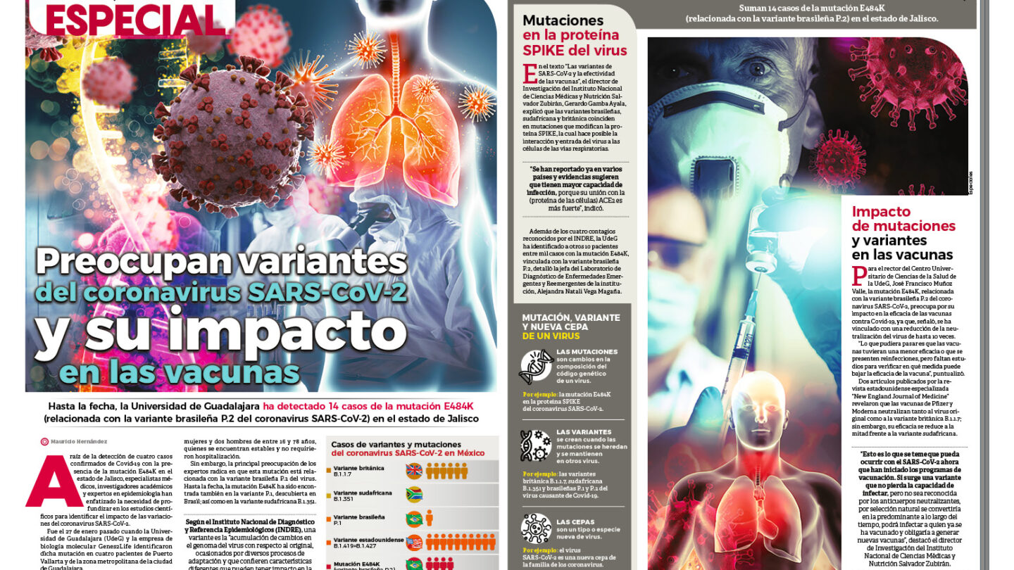 Preocupan variantes del coronavirus SARS CoV 2 y su impacto en las vacunas |