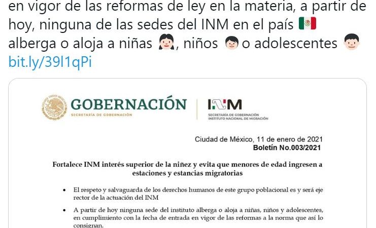 México falla en proteger a los menores migrantes; reformas a la ley son cosméticas