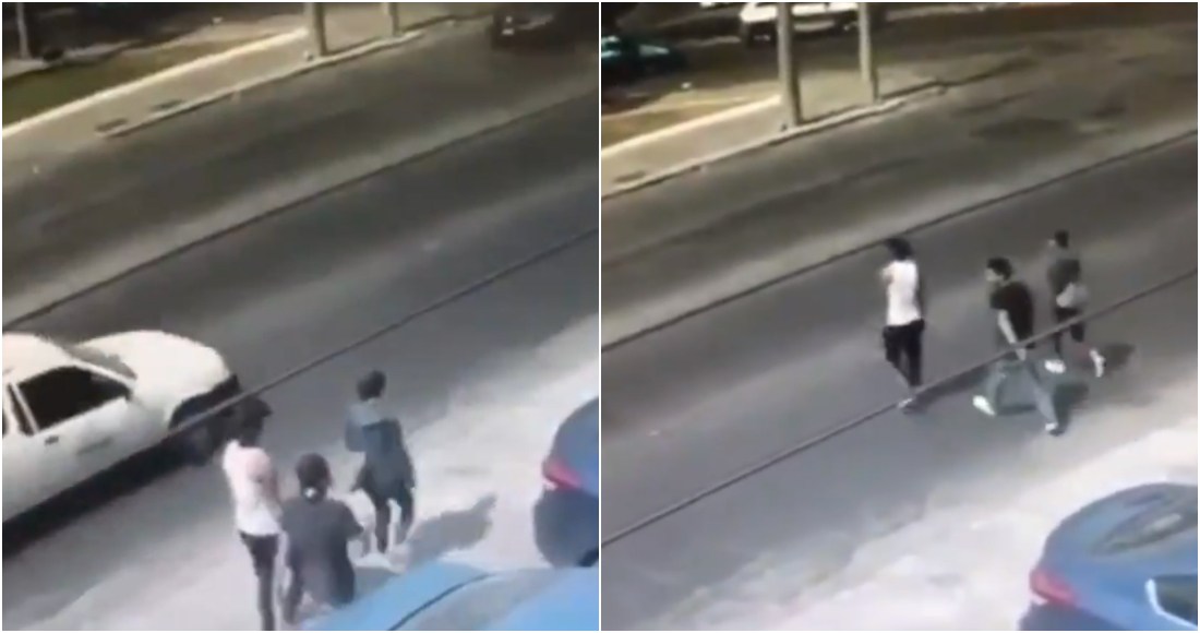 VIDEO | Victima de un asalto arrolla y asesina a sus atacantes