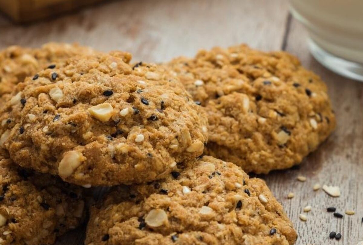 Galletas saludables de avena con miel y linaza postre fácil |