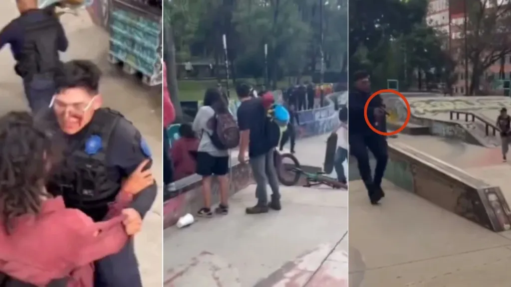 Video | Policías sacan armas contra jóvenes en skatepark