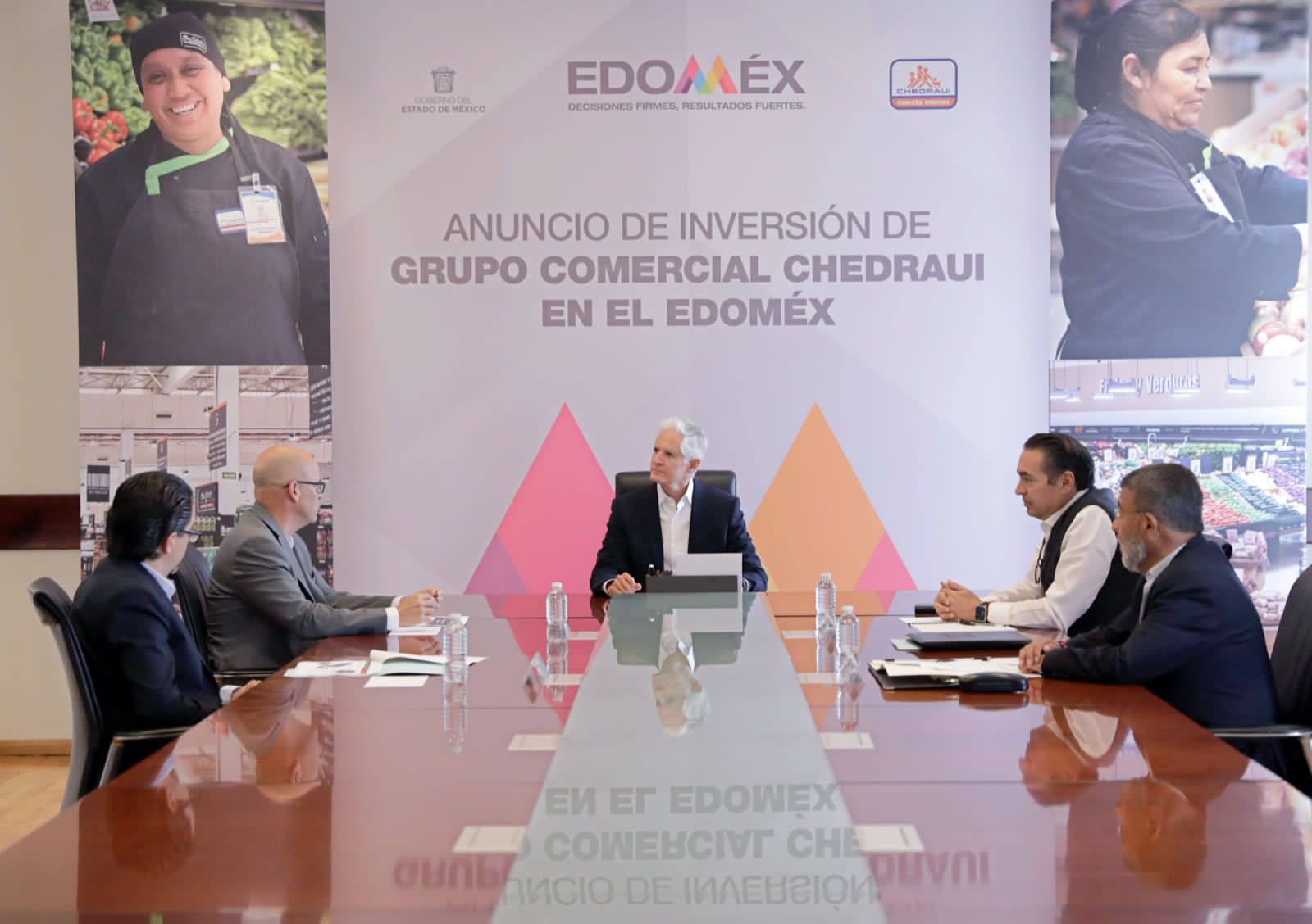Anuncia Alfredo Del Mazo inversión de Grupo Comercial Chedraui para la construcción de una nueva tienda en el Edomex