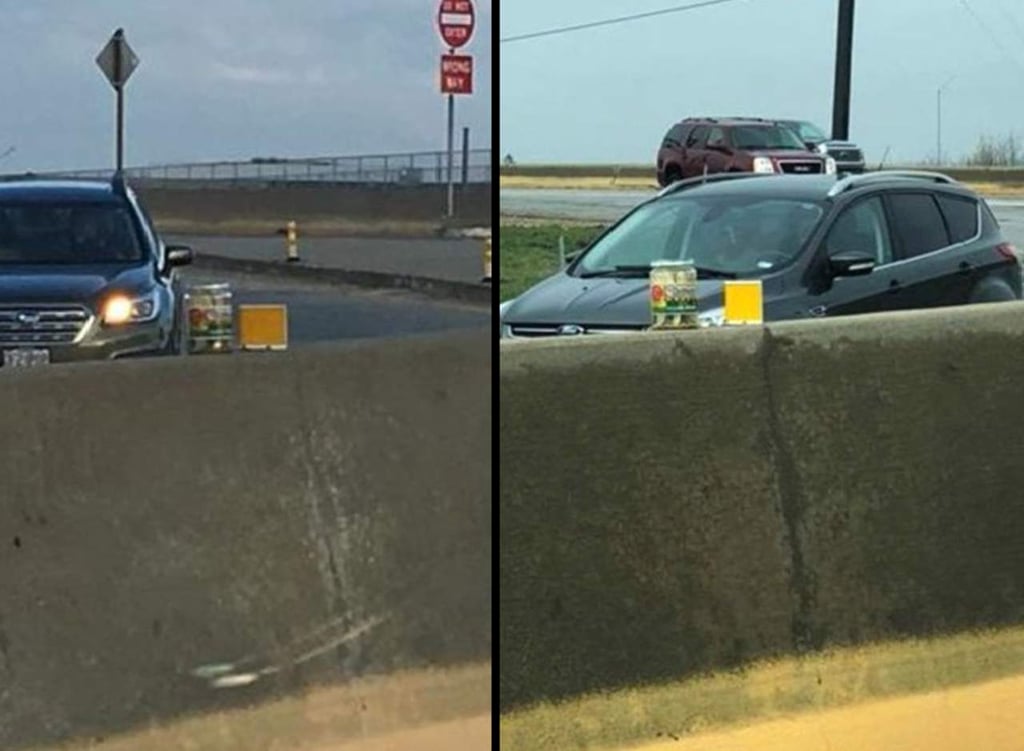 Alguien lleva 6 años dejando frascos de pepinos en una carretera