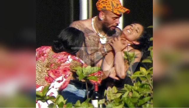 Captan al ex de Rihanna, Chris Brown, asfixiando a una mujer