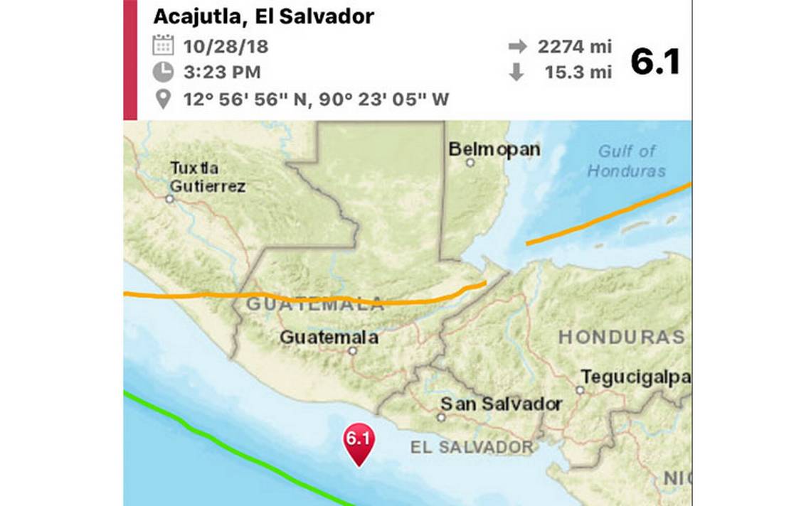 El Salvador registra sismo de magnitud 6.0 sin riesgo de tsunami