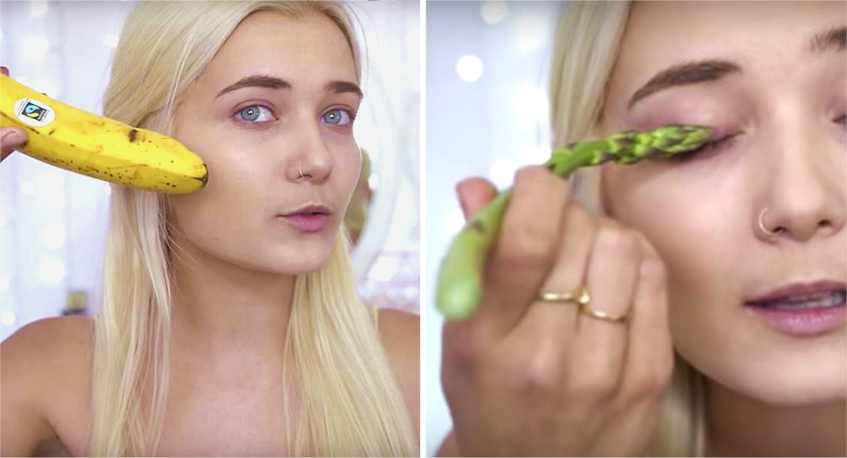 Estas youtubers usan comida en sus tutoriales de maquillaje y los resultados son geniales