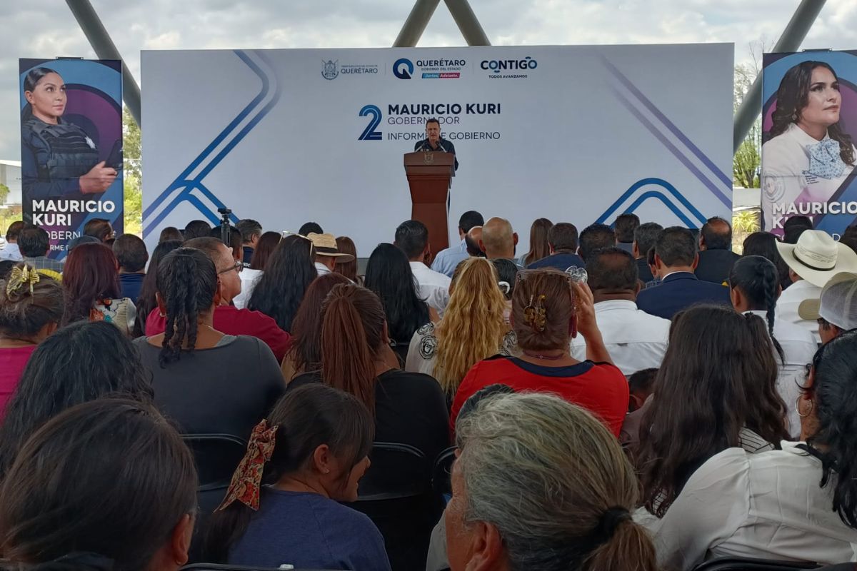 Mauricio Kuri presenta avances en infraestructura y seguridad en segundo informe de gobierno en San Juan del Río