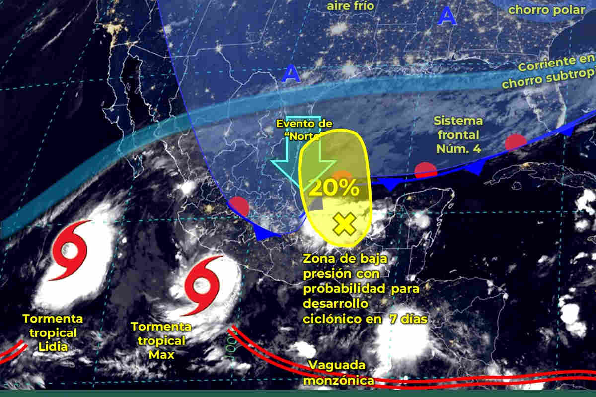 Pronóstico del clima en Zacatecas para el 9 de octubre de 2023: cielo nublado y lluvias intensas por la tarde.