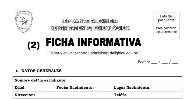 TARJETA INFORMATIVA