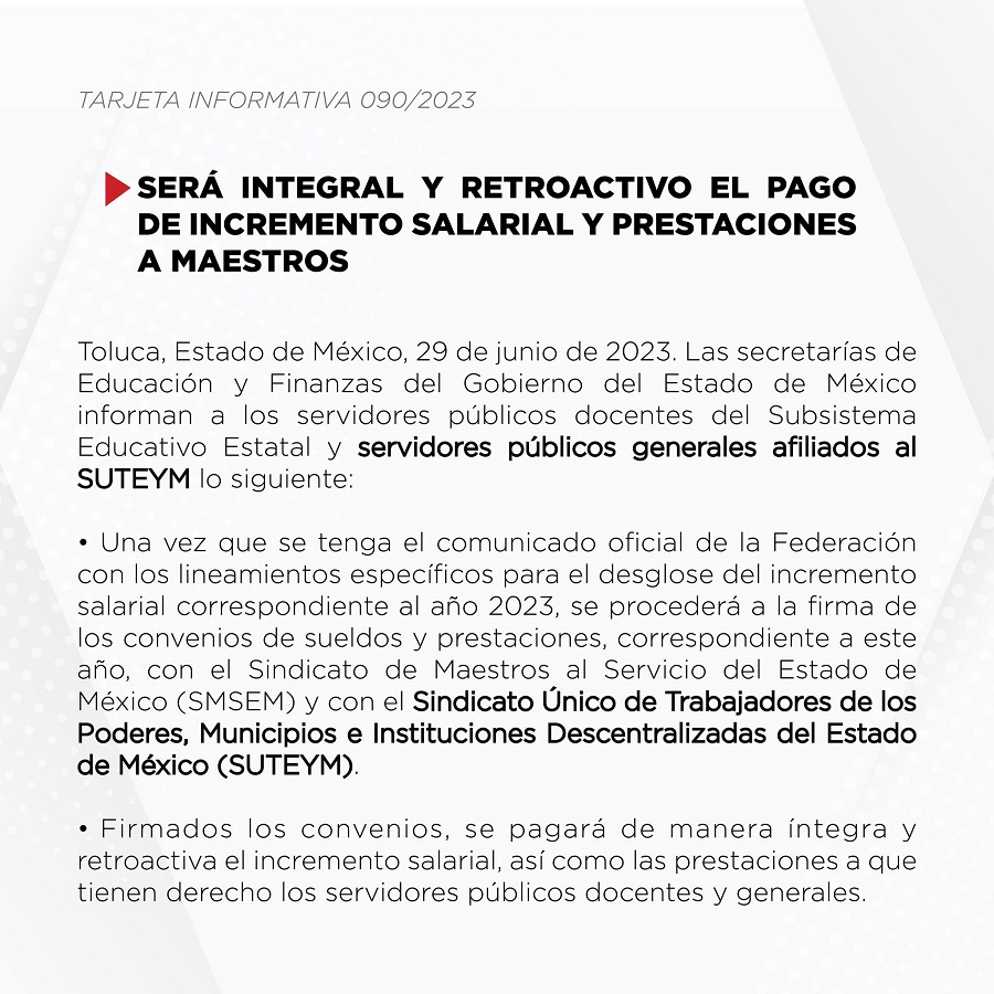 TARJETA INFORMATIVA Toluca, Estado de México, 23 de abril de 2018.