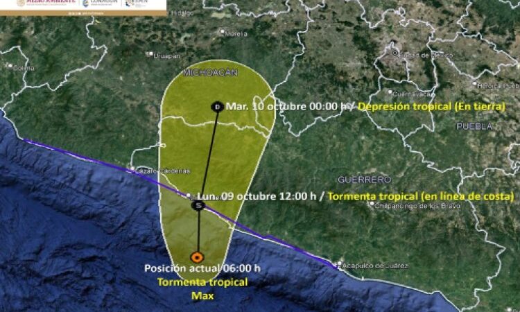Tormentas Max y Lidia: Alerta por fuertes lluvias en varios estados de México