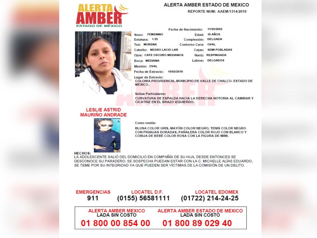 Alerta Amber: Ayuda a Leslie Astrid a volver a casa