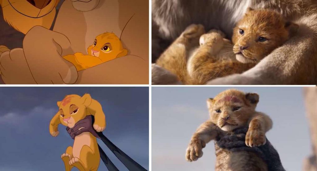 Aquí está la comparación cuadro a cuadro del nuevo trailer del Rey León con el original. Da escalofríos