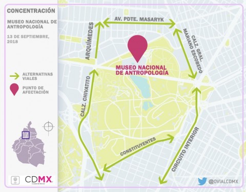 Aquí, la ruta de Marcha del Silencio y las alternativas viales