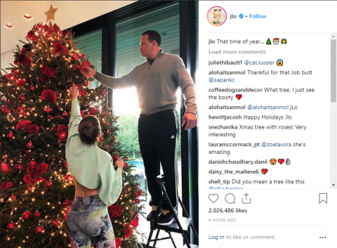 Así comienza la Navidad en casa de J-Lo y Alex Rodríguez