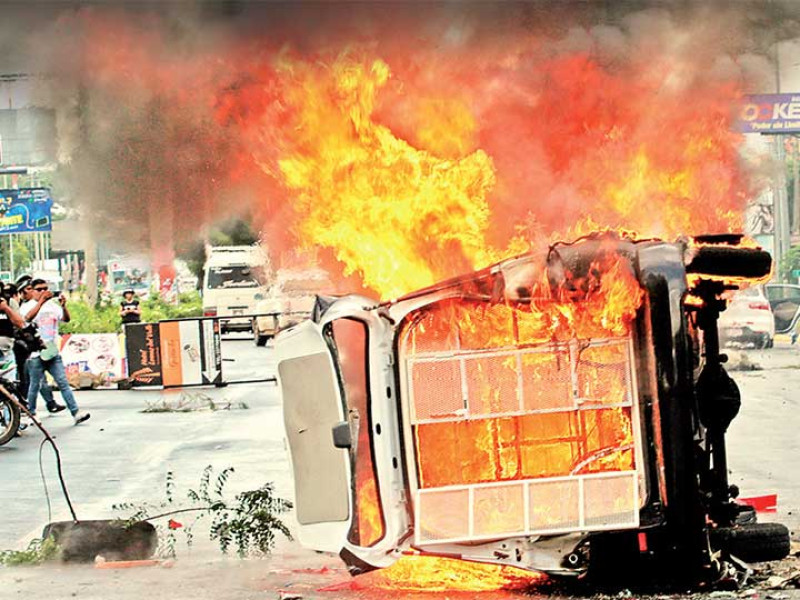 Balean marcha de la oposición en Nicaragua