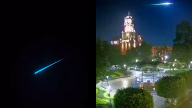 Cae meteorito en el centro de México