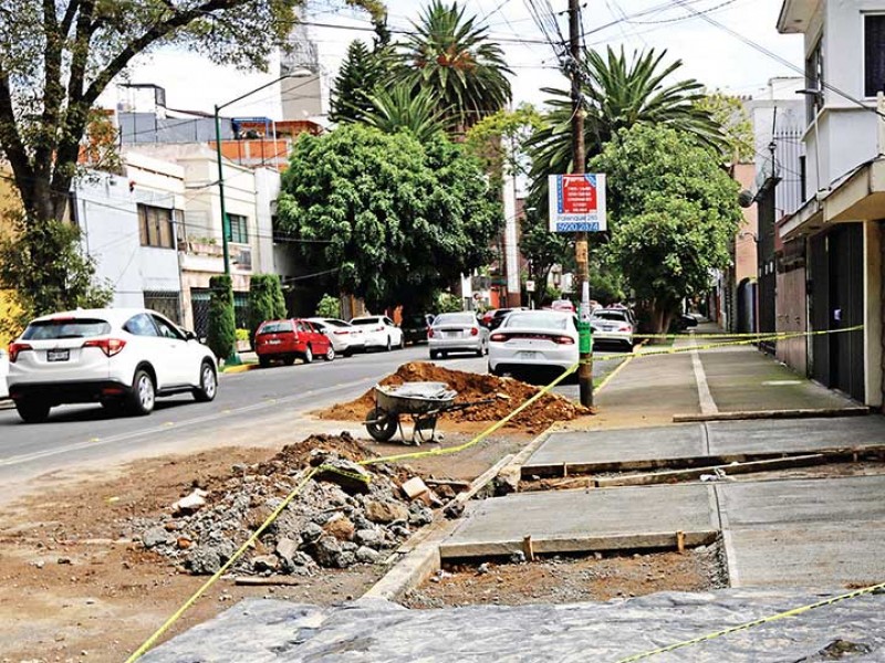 Cambian aceras en Benito Juárez; no era necesario