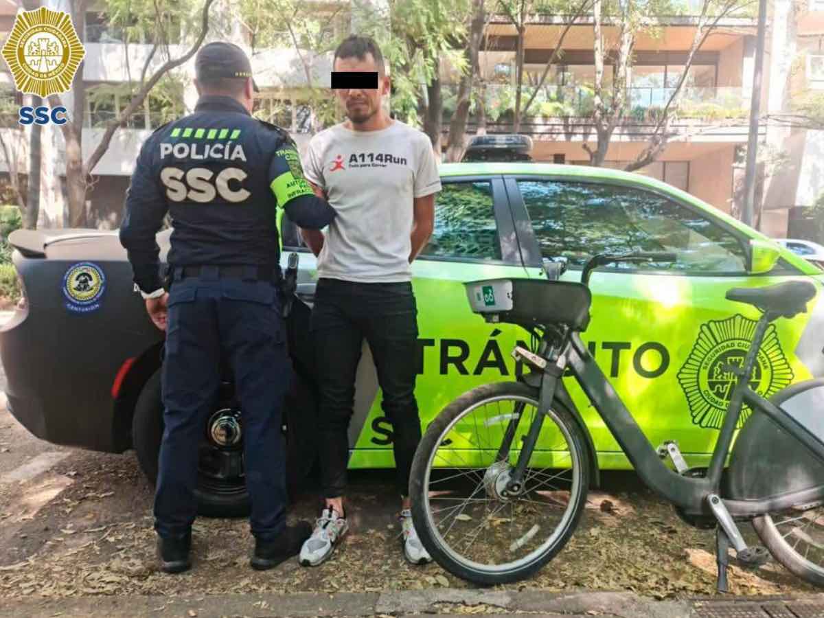 Capturan a sujeto cuando intentaba robar bicicleta en Cdmx