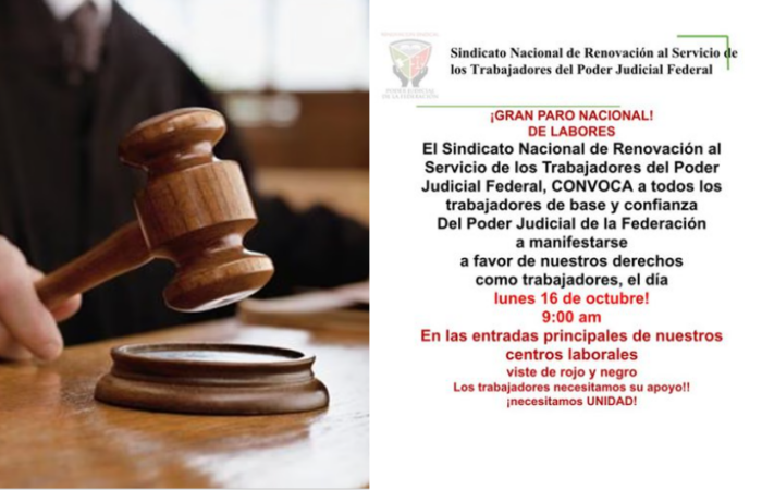 Convocatoria a paro en el Poder Judicial por desaparición de fideicomisos: ¿un atentado contra los derechos laborales?
