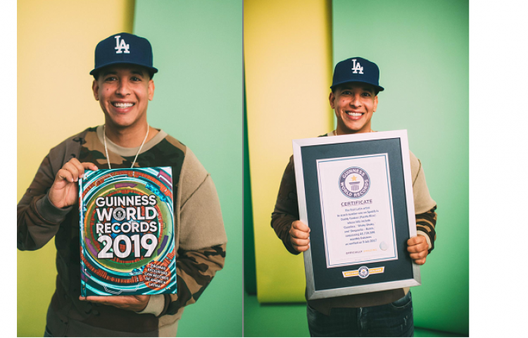 Daddy Yankee recibió reconocimiento por diez récords Guinness