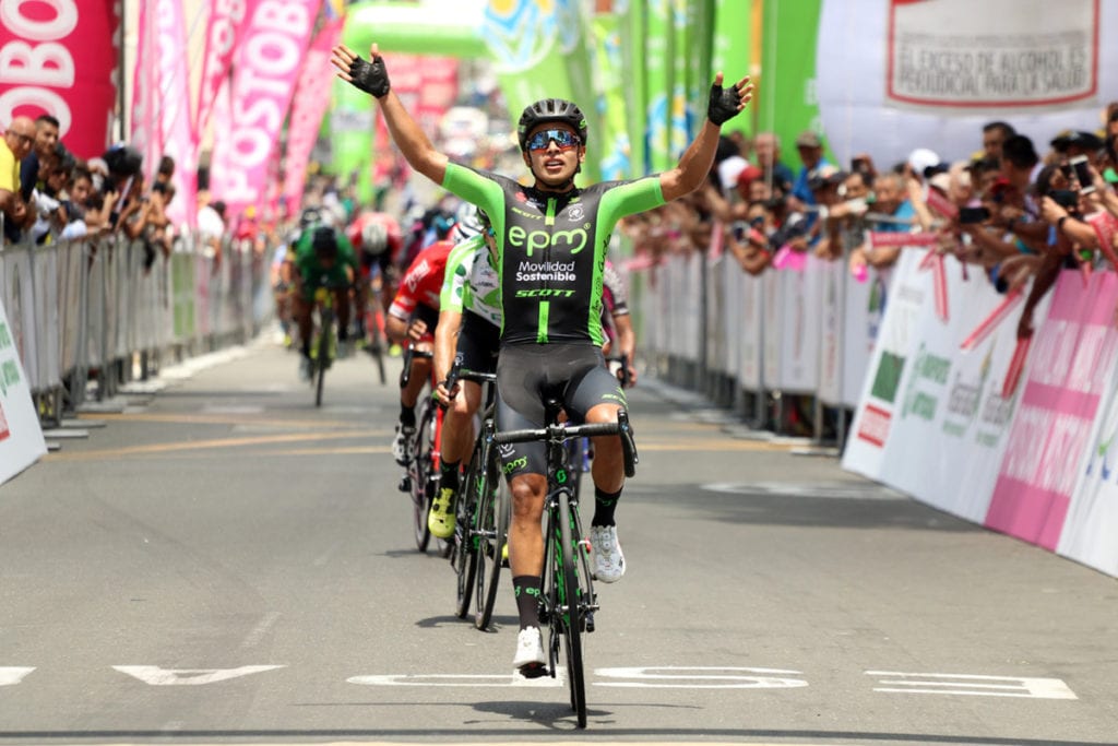 Diego Ochoa ganó la segunda etapa de la Vuelta a Colombia 2018