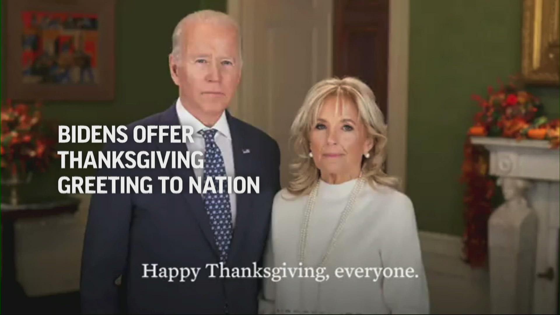 El mensaje de Joe y Jill Biden para este ‘Thanksgiving’